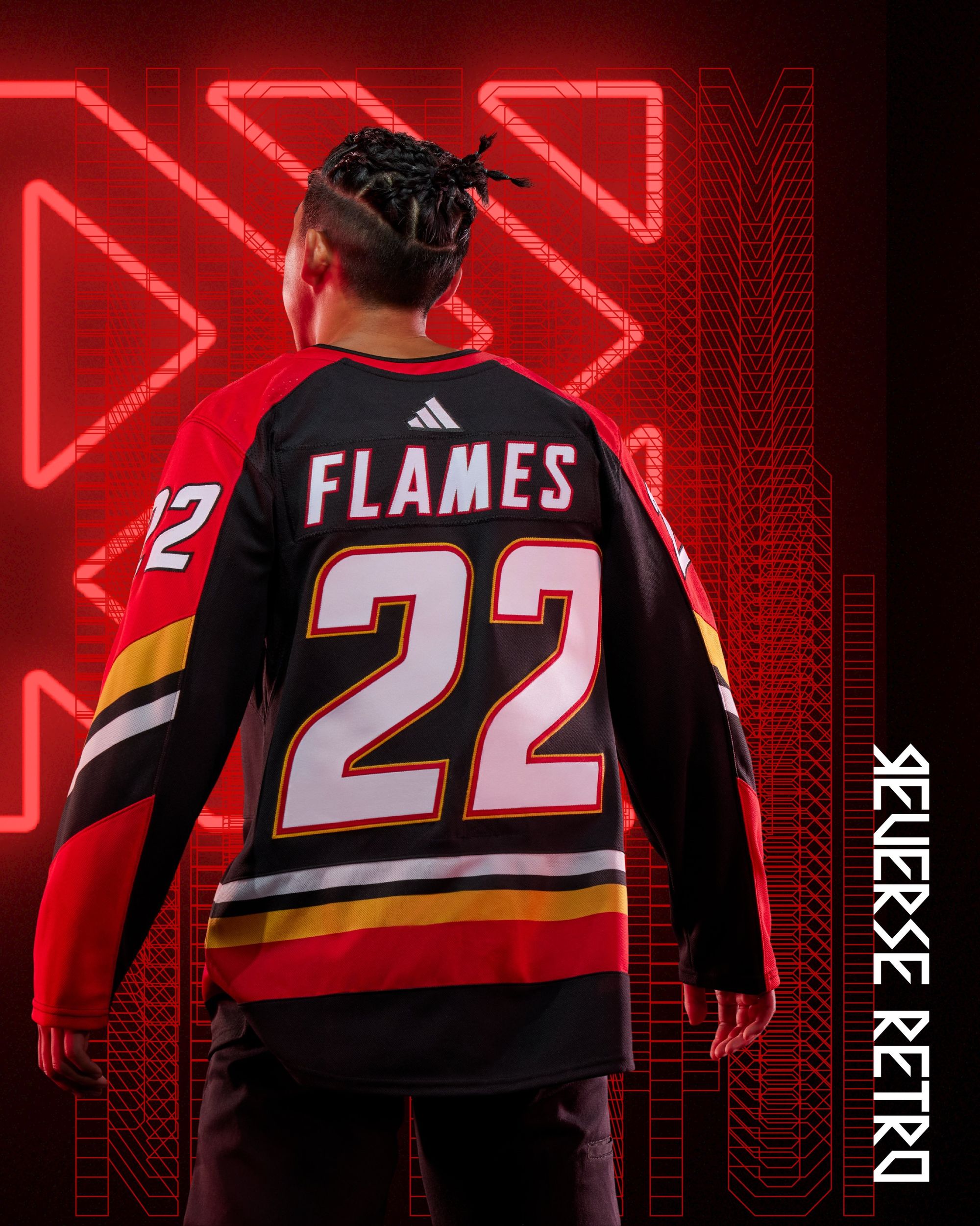 Adidas Calgary Flames Reverse Retro 2.0 Jersey Black 50