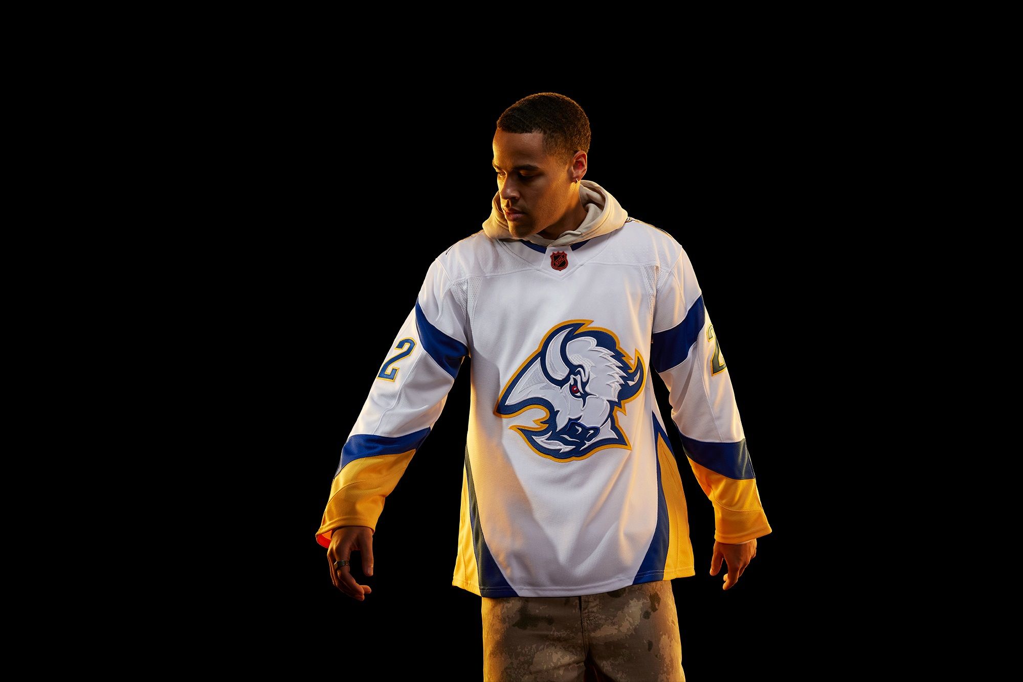 Sabres' new white Reverse Retro jersey features 'goat head' on