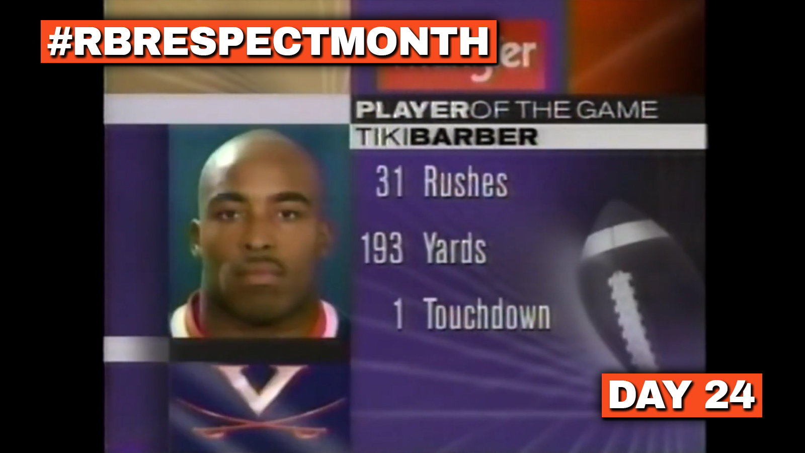 RB Respect Month Vol. 3, Day 24: Tiki Barber and Virginia knock off Florida State (1995)
