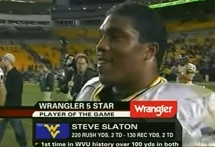 Has any running back ever been cooler than Steve Slaton?