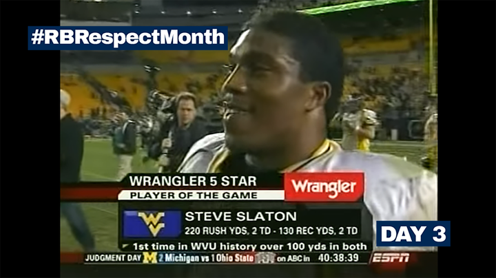 RB Respect Month, Day Three: Steve Slaton does it all against Pitt (2006)