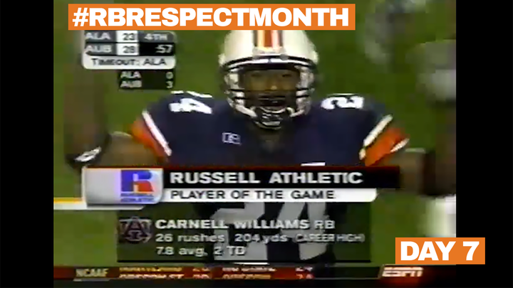 RB Respect Month, Day Seven: Cadillac Williams runs over Alabama (2003)