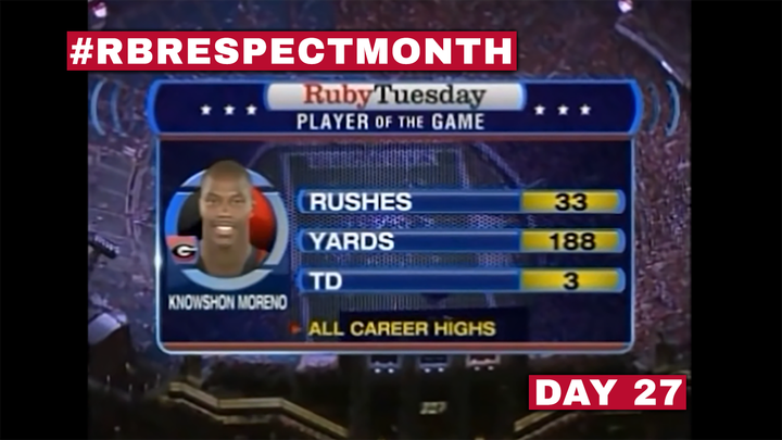 RB Respect Month, Day 27: Knowshon Moreno vs. Florida (2007)