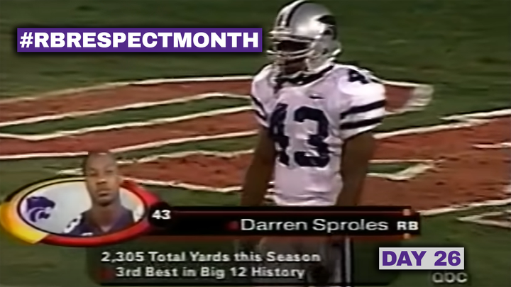 RB Respect Month, Day 26: Darren Sproles vs. Oklahoma (2003 Big 12 Title)