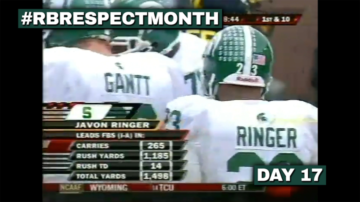 RB Respect Month Vol. 3, Day 17: Javon Ringer puts Michigan State on his back in the Big House (2008)
