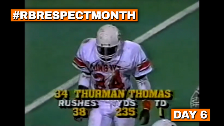 RB Respect Month Vol. 3, Day Six: Thurman Thomas puts the country on notice (1985)