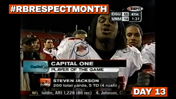 RB Respect Month Vol. 3, Day 13: Steven Jackson closes his Oregon State career in style (2003)